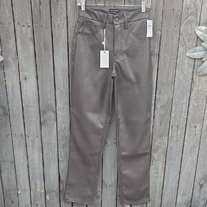 Good Ametica Brown Leather Pants Nwt